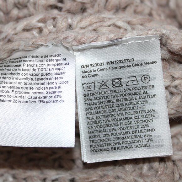 Divided H&M Women's Beige Oversized Crew Neck Pullover Knit Sweater Size Medium - Picture 7 of 8